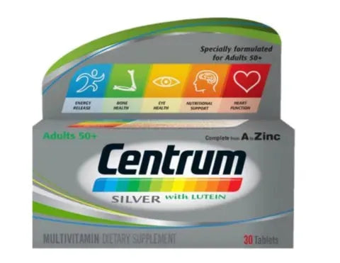Centrum Silver Supplement with Lutein for Adults 50+ | 30 Tablets