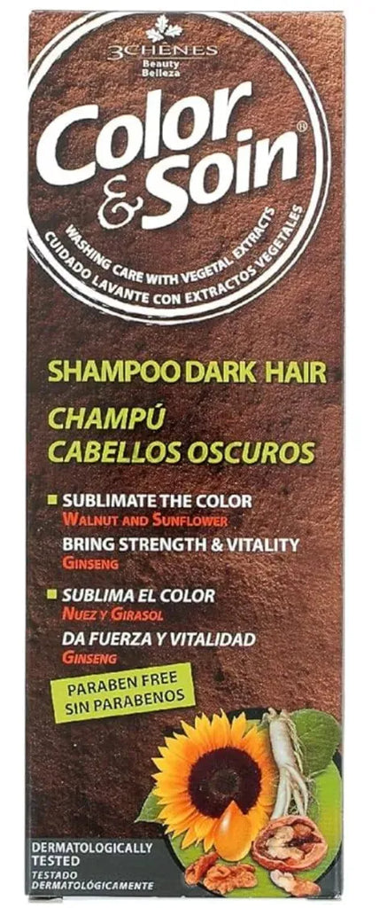 Color & Soin Dark Hair Shampoo with Vegetal Extracts 250 Ml