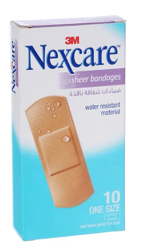 Nexcare Sheer Bandages 656-10 72X25Mm 10/Box