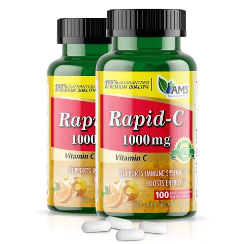 AMS Rapid-C Vitamin C for Immune System Support 100 Mg - 100 Tabs