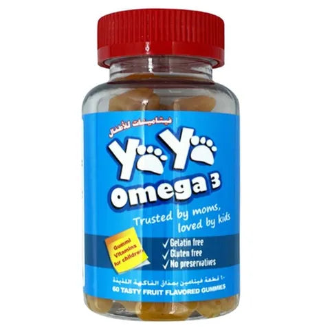 Yaya Omega 3 Gummi Vitamins for Children 60 Fruit Flavored Gummies
