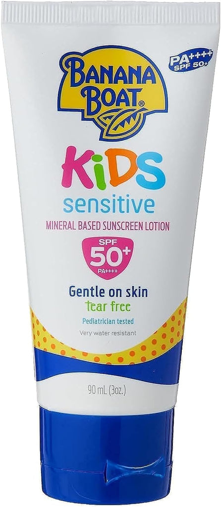 Banana Boat Kids Sensitive Tear - Free Mineral Based Sunscreen Lotion SPF 50+ 90ml