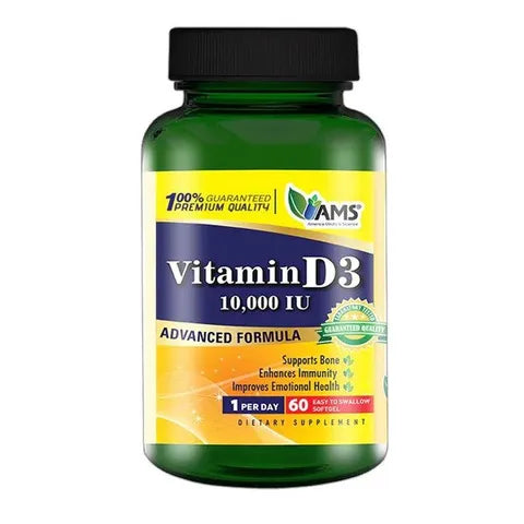 AMS Vitamin D3 Advanced Formula 10000 IU - 60 Softgels