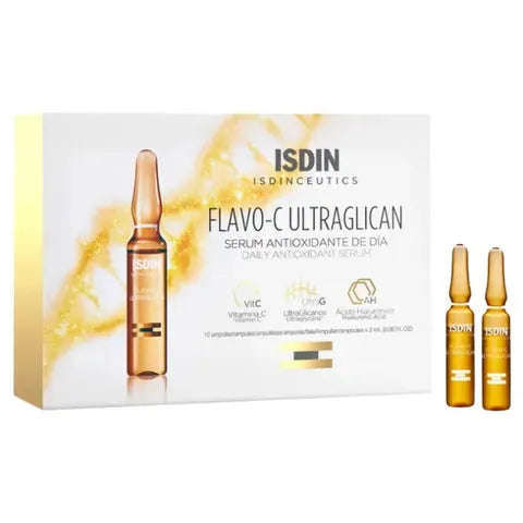 ISDIN Flavo-C Ultraglican Daily Antioxidant Face Serum 30 Ampules 2 Ml