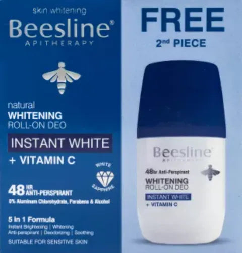 Beesline Instant White+Vit.C Roll-On Deodorant 50 Ml (1+1 Free)