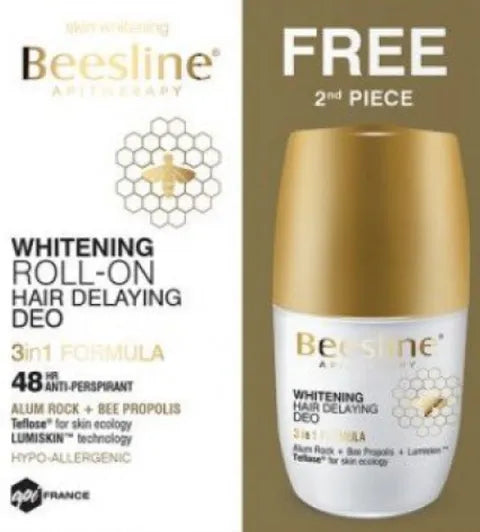 Beesline Whitening Hair Delaying Roll-On Deodorant 50 Ml (1+1 Free)