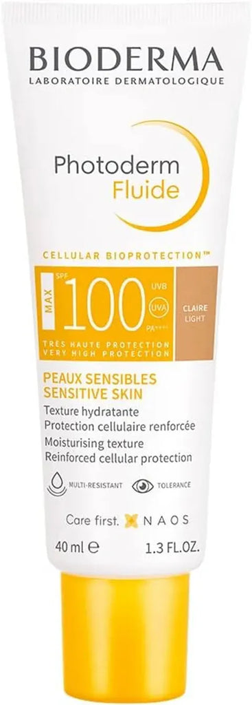Bioderma Photoderm Sensitive Skin Aquafluide Spf 100+ Claire 40 Ml