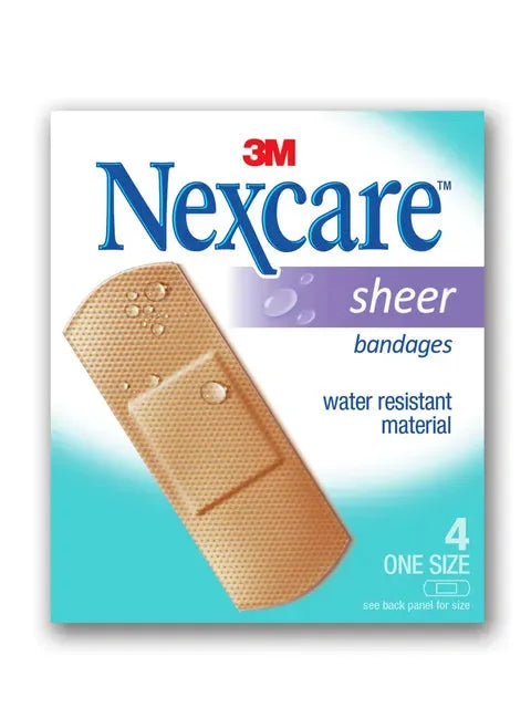 Nexcare Sheer Water Resistant Bandage 656-4 72X25Mm 4/Box
