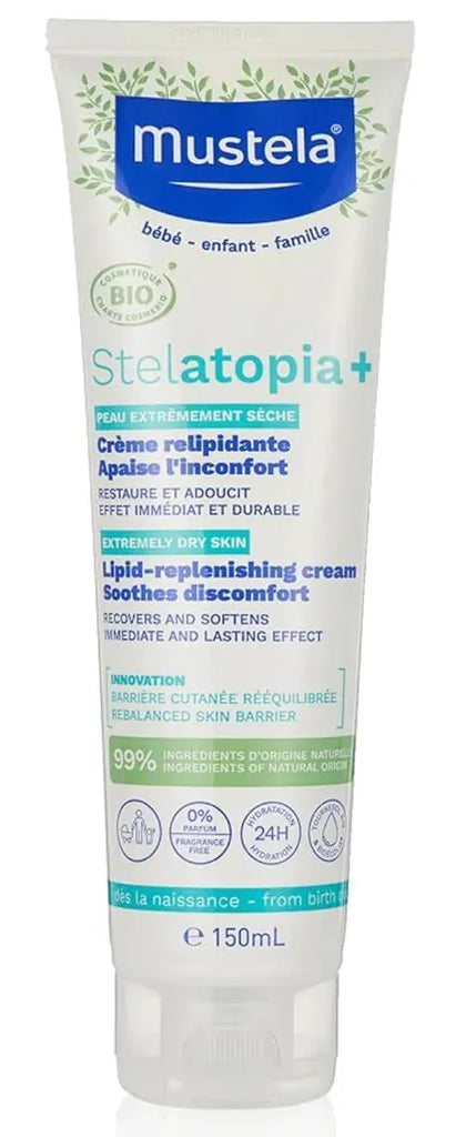 Mustela Stelatopia Plus+ Lipid-Replenishing Cream for Babies 150 Ml