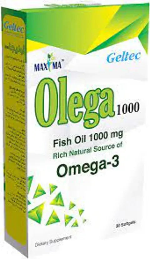 Maxima Olega Fish Oil Supplements with Omega-3 1000 Mg | 30 Softgels