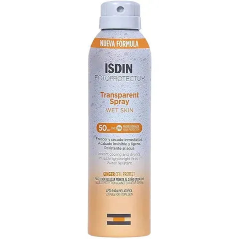 ISDIN Fotoprotector Transparent Spray Sunblock Wet Skin SPF 50+ 250 Ml